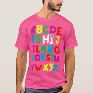 Funny Back To School Hi Alphabet Pre K kindergarte T-Shirt
