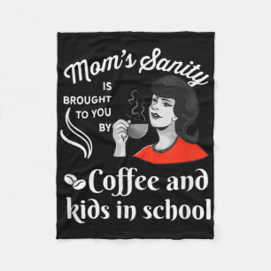 Funny Back To School Humour Mom_teachers- First Da Fleece Blanket