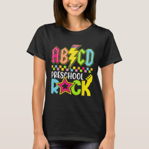 Funny Back To School Lightning Bolt Preschool Rock T-Shirt