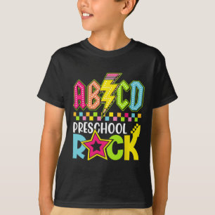 Funny Back To School Lightning Bolt Preschool Rock T-Shirt