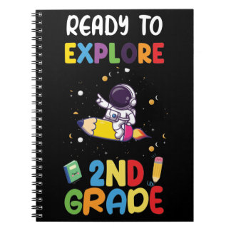 Funny Back to School Ready to Explore 2nd Grade Notebook