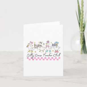Funny Back To School Silly Goose Teacher Club Humo Card