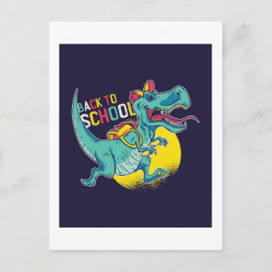 Funny Back To School T-Rex Dinosaur Teen Gifts Postcard