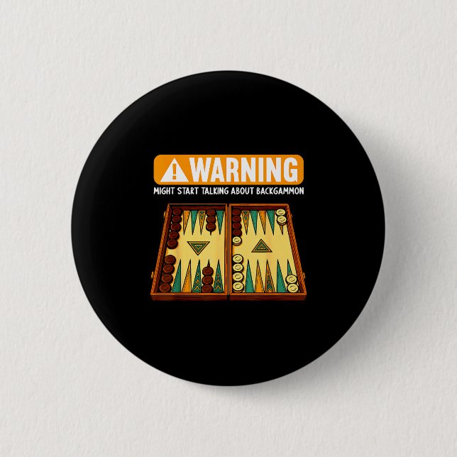 Funny Backgammon  6 Cm Round Badge (Front)