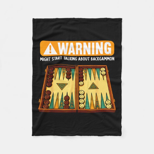 Funny Backgammon  Fleece Blanket (Front)