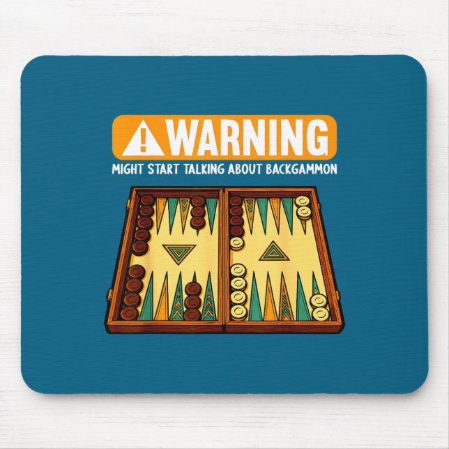 Funny Backgammon  Mouse Mat (Front)
