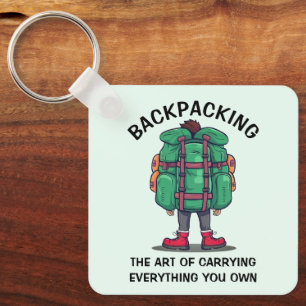Funny Backpacking  Key Ring