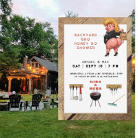 Funny Backyard BBq Couples Wedding Shower II