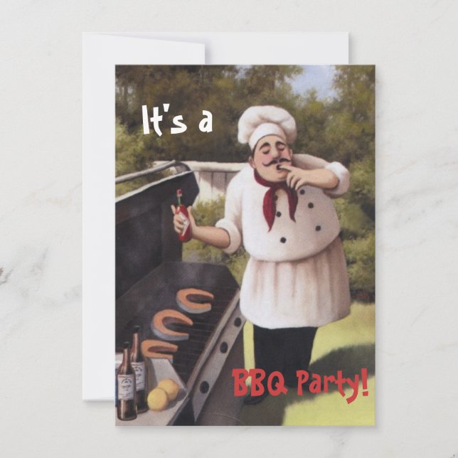 Funny Backyard BBQ Party Invites (Front)