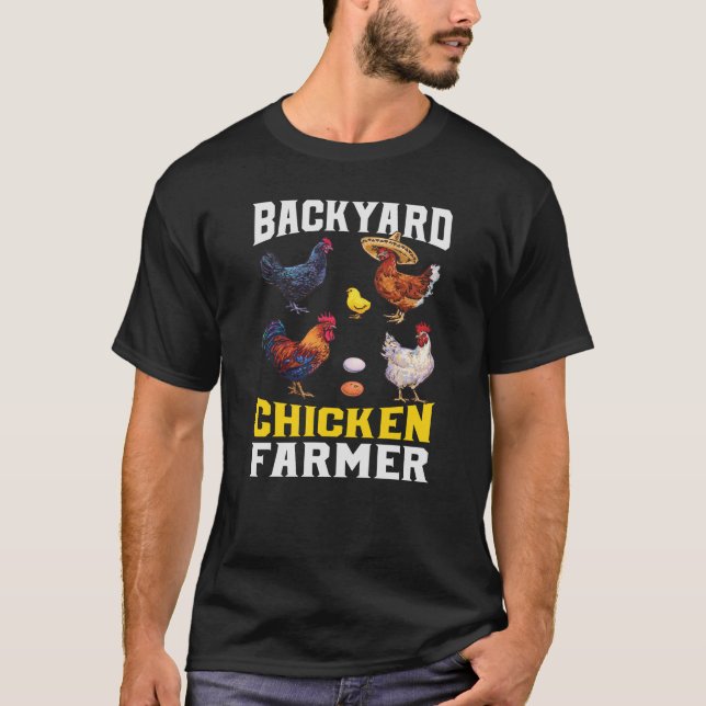 Funny Backyard Chicken Farmer Men's T-Shirt (Front)