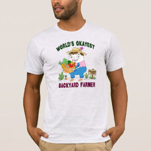 Funny Backyard Farmer Gardening Emotional Therapy T-Shirt