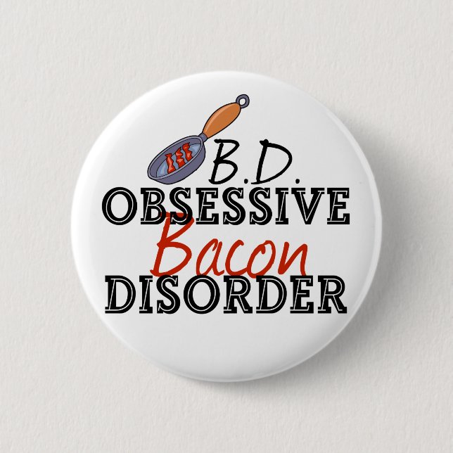 Funny Bacon 6 Cm Round Badge (Front)