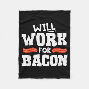 Funny Bacon Design For Men Women Boys Girls Pork B Fleece Blanket