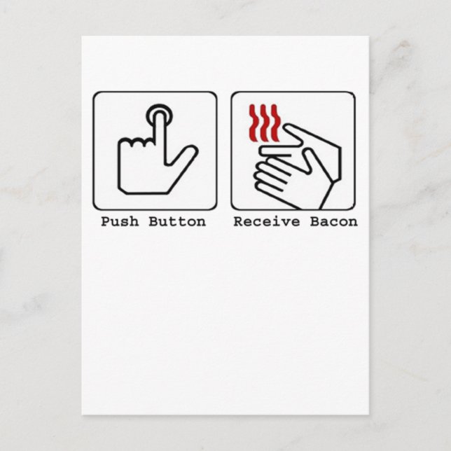 Funny Bacon Dryer Postcard (Front)