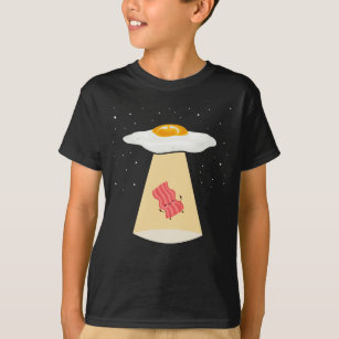Funny Bacon Egg Abducting Breakfast Food T-Shirt