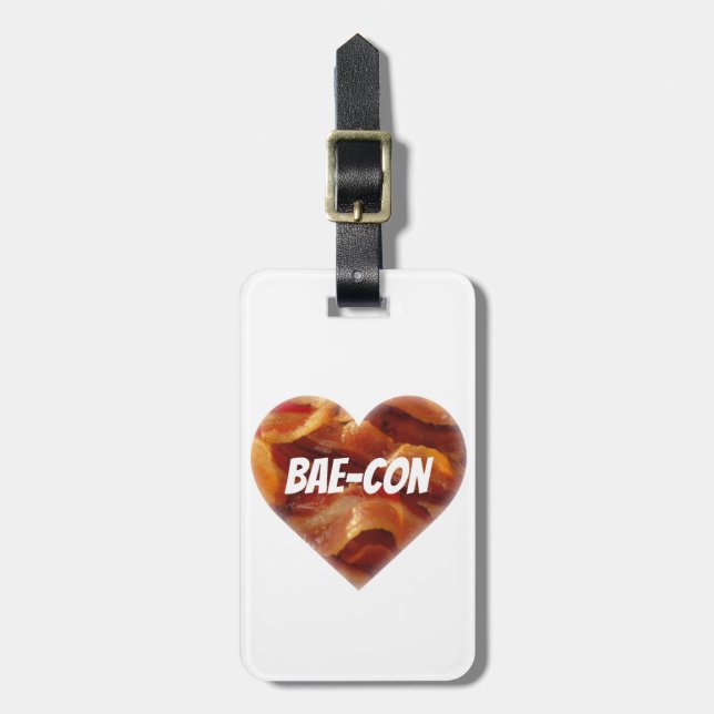 Funny Bacon Humour Luggage Tag (Front Vertical)