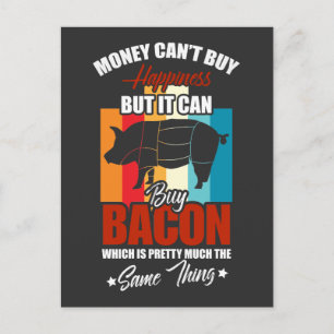 Funny Bacon Quote for BBQ Grillmaster Postcard