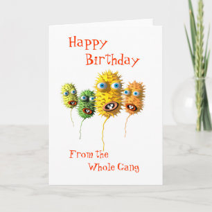 Funny Bacteria birthday card