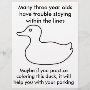 funny bad driver flyer attention dumb parking job