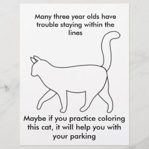 funny bad driver flyer attention dumb parking job