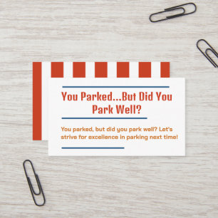 Funny Bad Parking Business Card
