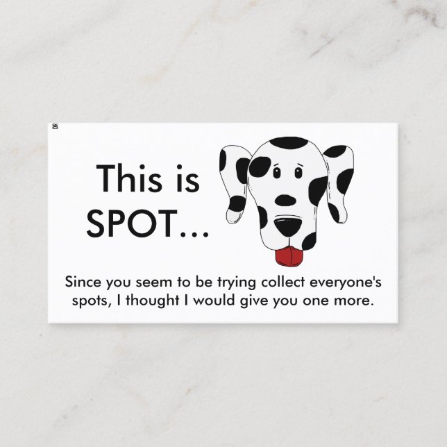 Funny Bad Parking Note Business Card (Front)