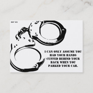 Funny Bad Parking Note Business Card