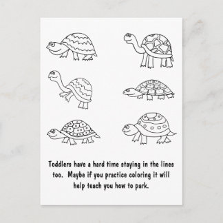 Funny Bad Parking Note Postcard