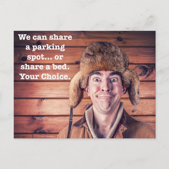 Funny Bad Parking Note Postcard (Front)