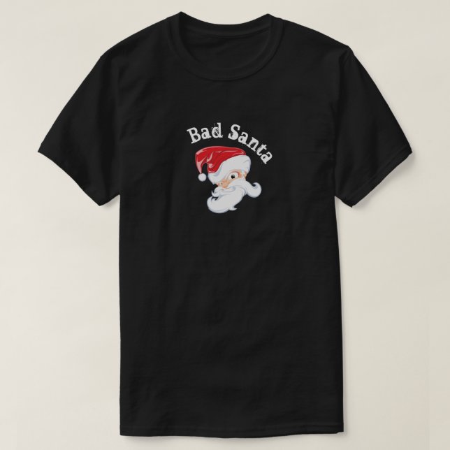 Funny Bad Santa Basic T-Shirt (Design Front)