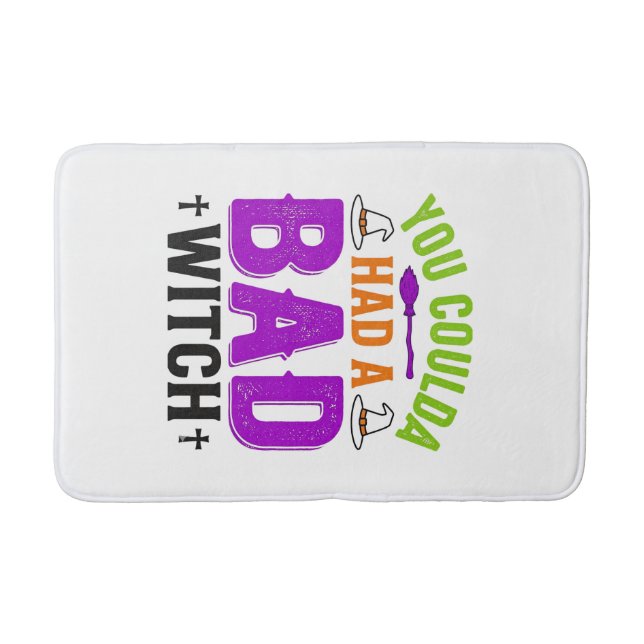 Funny Bad Witch Halloween Quote Vector Design_1 Bath Mat (Front)