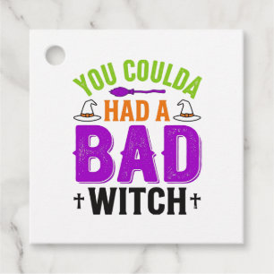 Funny Bad Witch Halloween Quote Vector Design_1 Favour Tags
