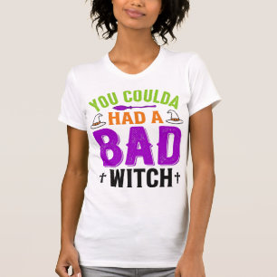 Funny Bad Witch Halloween Quote Vector Design_1 T-Shirt
