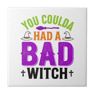 Funny Bad Witch Halloween Quote Vector Design_1 Tile