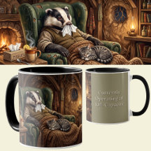 Funny Badger Sick Day Hibernation Humour Get Well