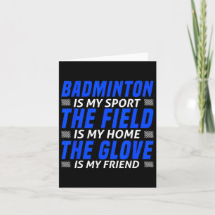 Funny Badminton Art For Men Women Shuttle Sport Pl Card