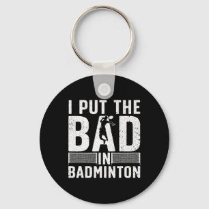 Funny Badminton Art For Men Women Shuttle Sport Pl Key Ring