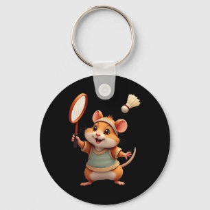 Funny Badminton Art For Men Women Trainer Badminto Key Ring