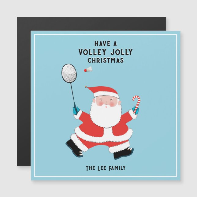 Funny Badminton Christmas Holiday Cards (Front/Back)