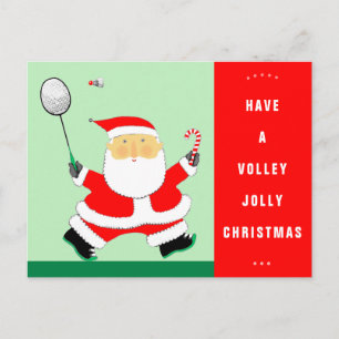 Funny Badminton Christmas Postcards
