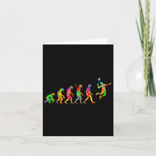 Funny Badminton Colourful For Men Women Ball Sport Card