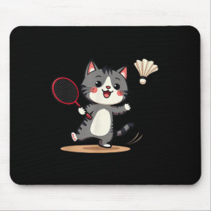 Funny Badminton Cute Cat Racket Shuttle Men Women Mouse Mat