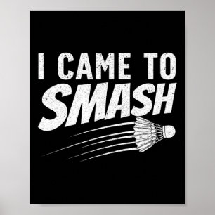 Funny Badminton Design For Men Women Kids Badminto Poster