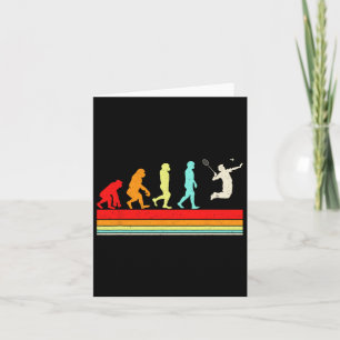 Funny Badminton Evolution Retro Vintage Design For Card