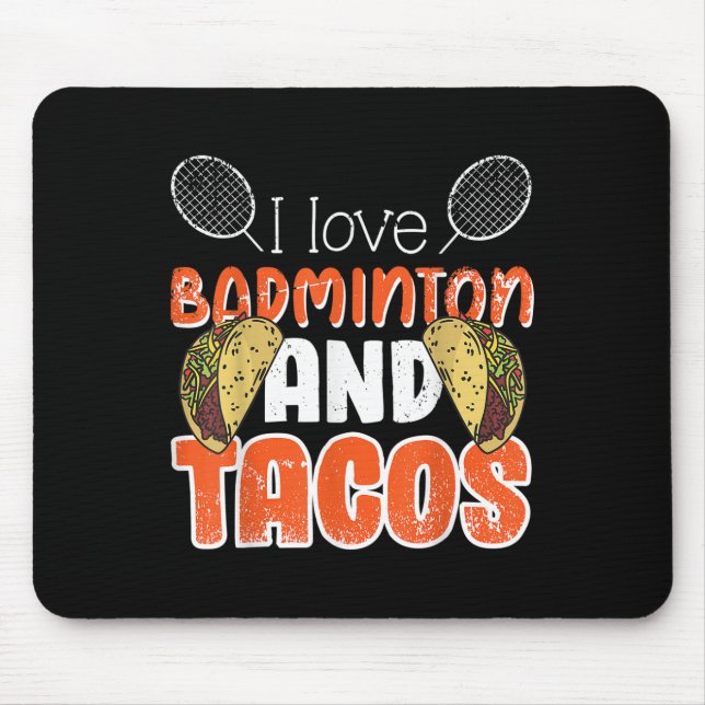 Funny Badminton Gift Idea For Badminton Player  Mouse Mat (Front)