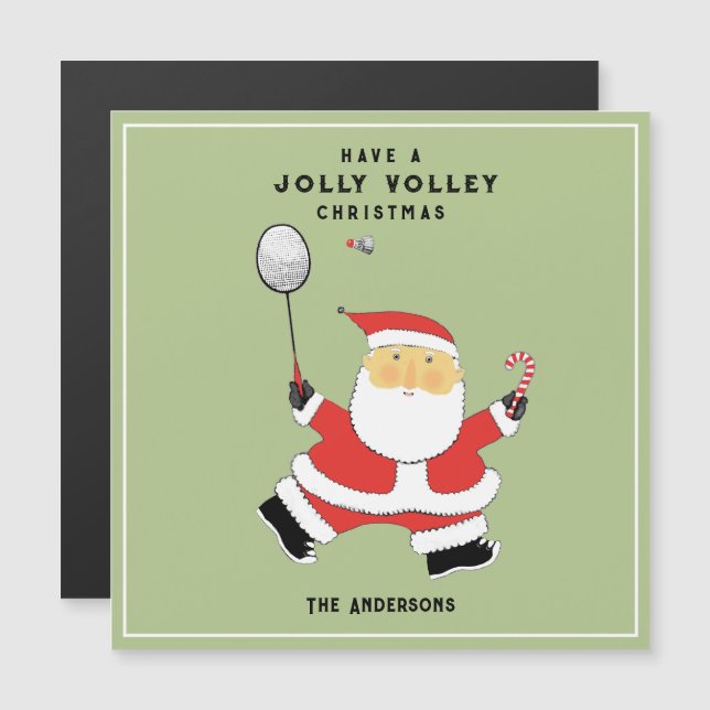 Funny Badminton Holiday Cards (Front/Back)