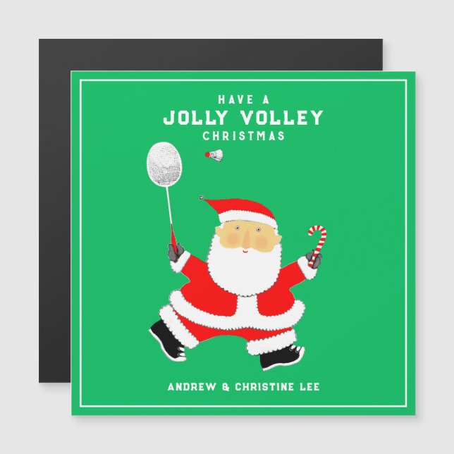 Funny Badminton Holiday Cards (Front/Back)
