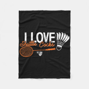 Funny Badminton Humor Smash Shuttle Birdie Sport 2 Fleece Blanket