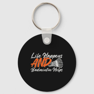 Funny Badminton Humor Smash Shuttle Birdie Sport 7 Key Ring