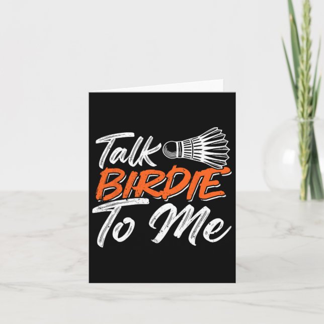 Funny Badminton Humour Smash Shuttle Birdie Sport  Card (Front)